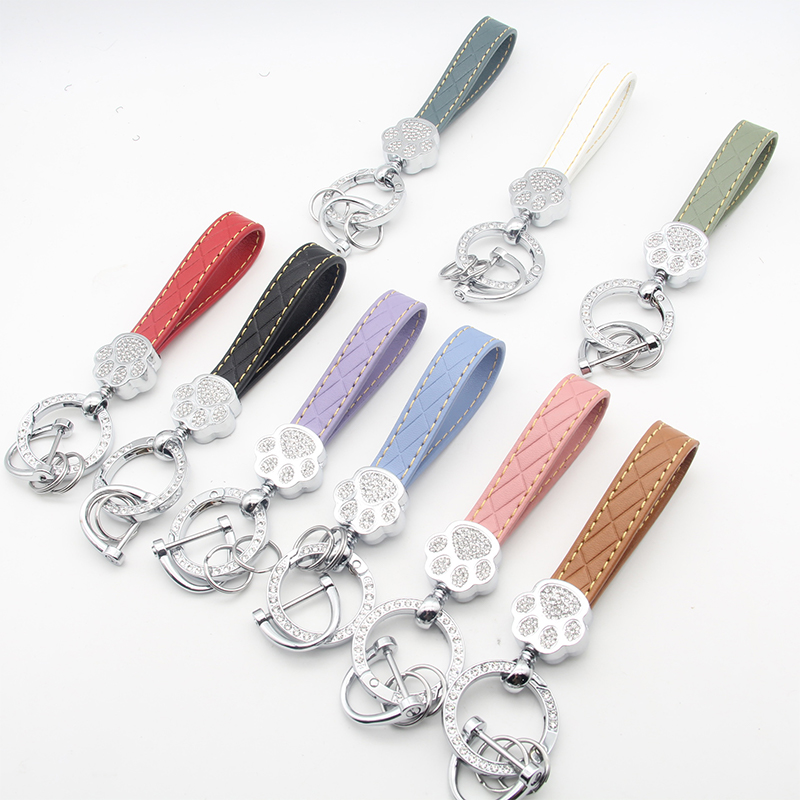 Новый медведь лапа алмаз инкрустированные брелок сумка кулон мода автомобиль брелок.6